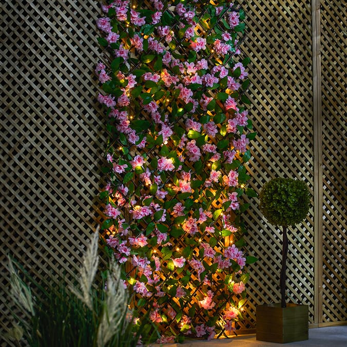 Firefly Blossom Solar Light Trellis - Pink