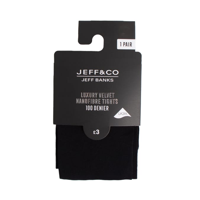 Jeff&Co By Jeff Banks: Luxury Velvet Nanofibre Tights 100 Denier