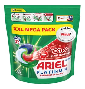 Ariel Platinum Extra Stain Removal Pods 52 Washes