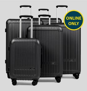 Super 5 Little Venice Hard Shell Suitcase Set of 5 - Black