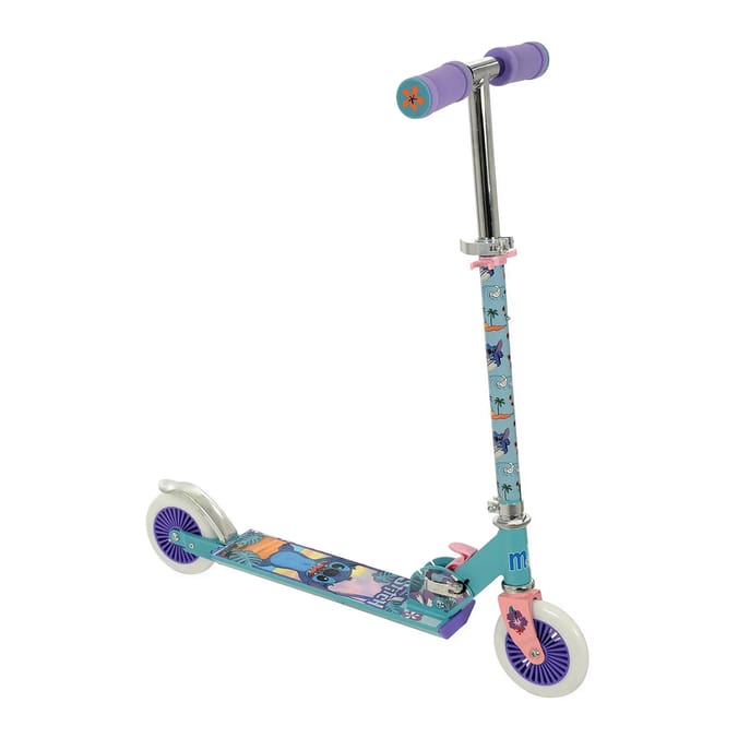 MV Sports Folding Inline Scooter Disney Stitch Home Bargains