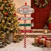 Sleigh Bells Christmas Stake Sign - Welcome To Santa's Christmas Bakery