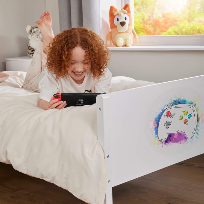 Liberty House Toys Kids White Single Bed – Gaming