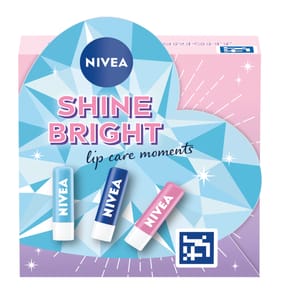 NIVEA Shine Bright Lip Balm Gift Set