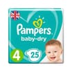 Pampers Baby-Dry Nappies 25'S Size 4