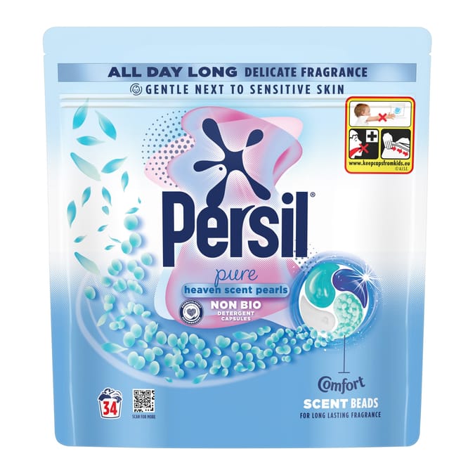 Persil Pure Non Bio Washing Capsules 34 Washes  - Heaven Scent Pearls