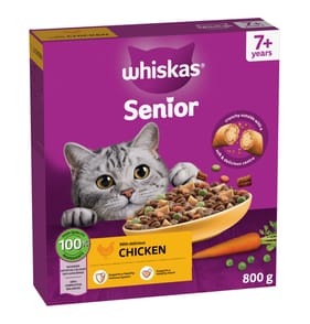 Whiskas 7+ Senior Dry Cat Food 800g - Chicken