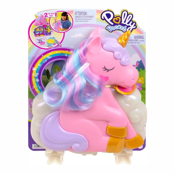 Polly Pocket Rainbow Unicorn Salon Playset