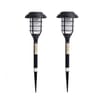 Firefly Lantern Stake Solar Light x2 - Black 