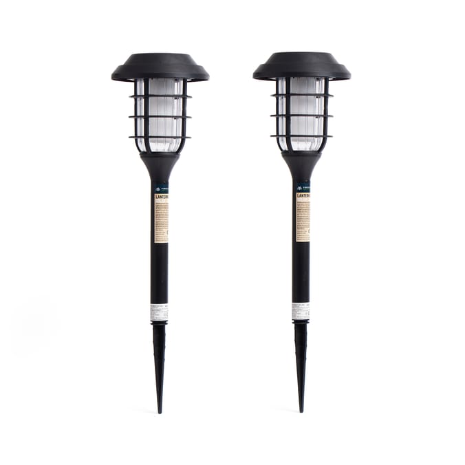 Firefly Lantern Stake Solar Light x2 - Black