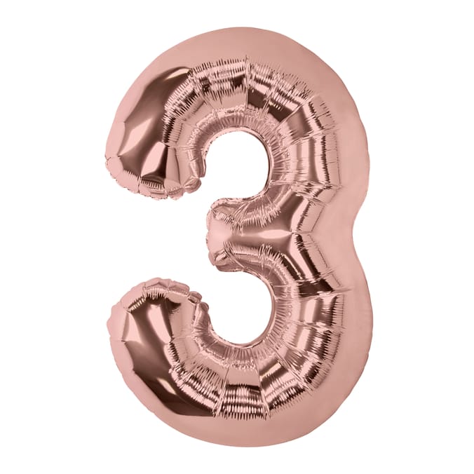 Lets Party Rose Gold Foil 3 Balloon