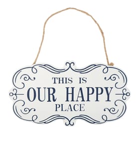 Jardin Metal Hanging Wall Sign - This Is Our Happy Place