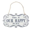 Jardin Metal Hanging Wall Sign - This Is Our Happy Place 