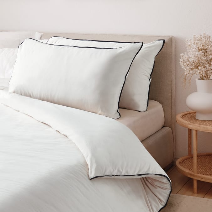 The Lifestyle Edit Earthen Luxe Washed Cotton Duvet Set