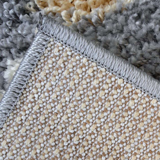 Essentials Chevron Shaggy Rug - Grey