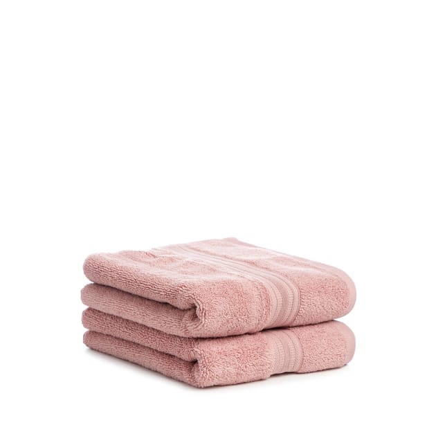 Home Collections Pink 2 Luxury Hand Towels Home Bargains