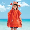 Hello Summer Kids Crab Hooded Poncho