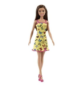 Barbie Doll with Print Dress GBK92 - Butterfly Yellow