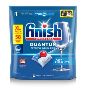 Finish Quantum All in One Dishwasher Tablets Regular 58 Tabs