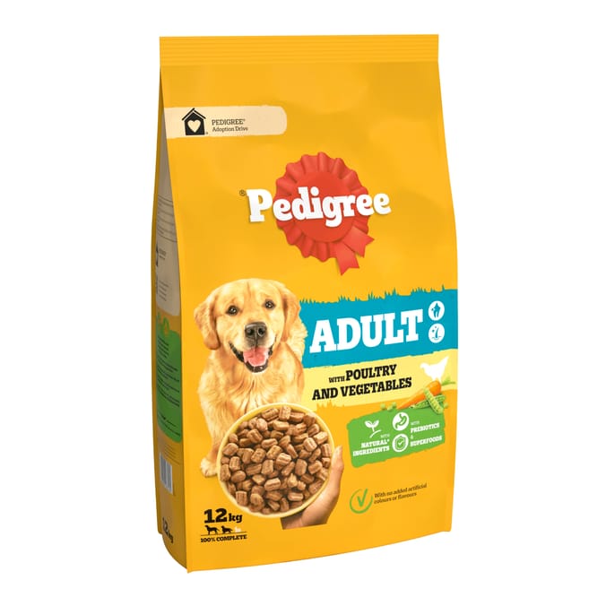 Pedigree Complete Adult Dry Dog Food 12kg - Poultry and Vegetables