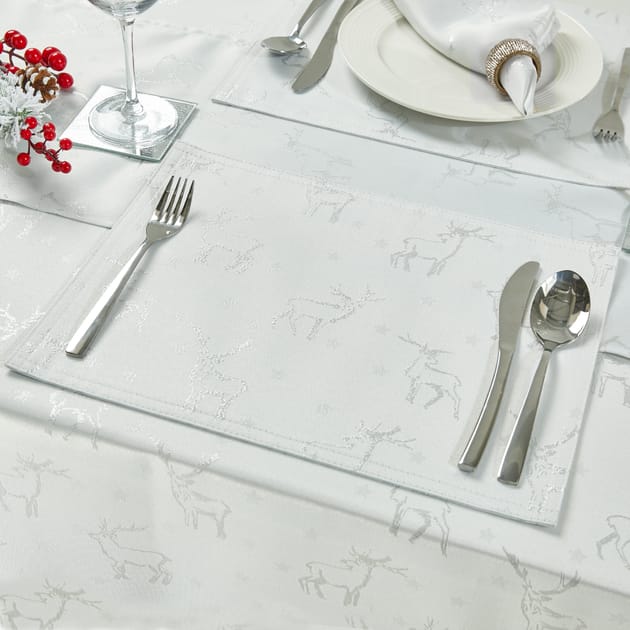 Home Collections Jacquard Placemat 4 Pack Stag Home Bargains
