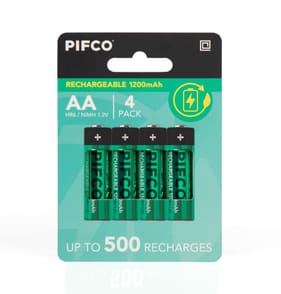 Pifco AA Rechargeable 900mAh Batteries 4 Pack