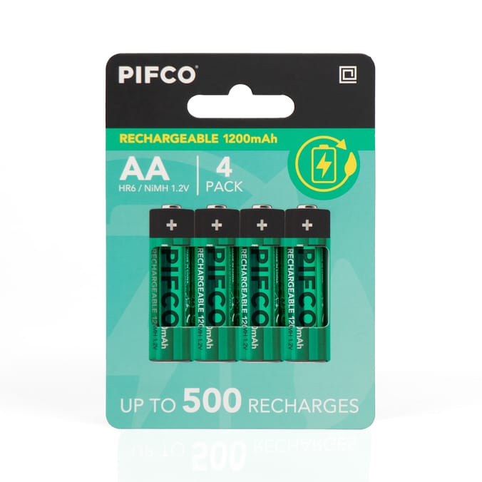 Pifco AA Rechargeable 900mAh Batteries 4 Pack