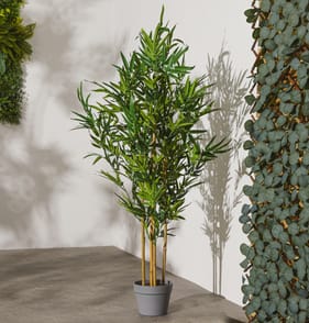 Jardin Faux Bamboo Plant in Grey Pot