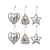 Festive Feeling Wooden Tree Decoration 6 Pack