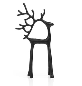 Winter Luxe Metal Reindeer Decoration - Black