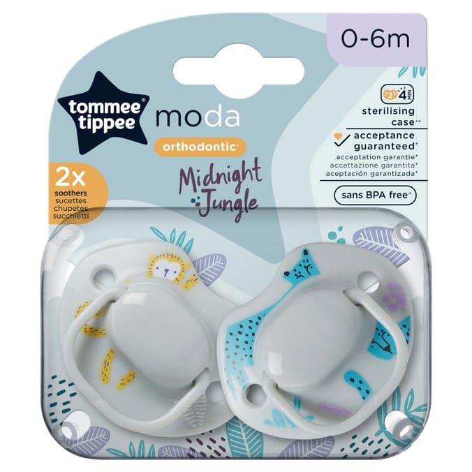 Tommee Tippee Moda 2 Orthodontic Soothers 0-6m
