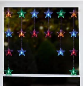 Prestige LED Star Curtain Lights - Multi Colour