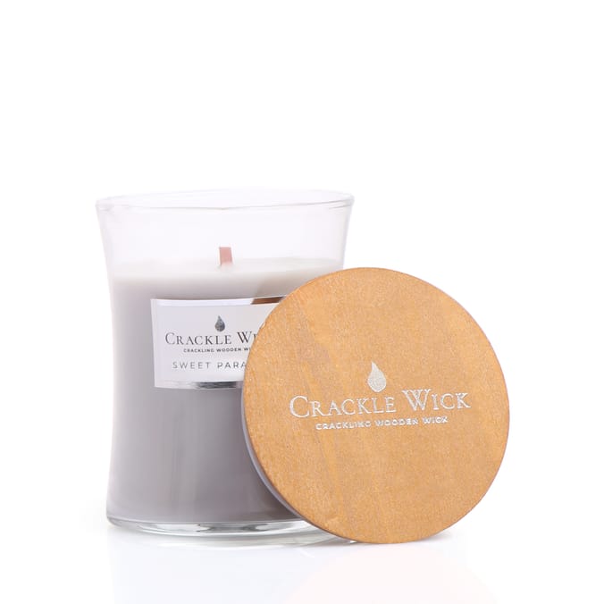 Crackle Wick Crackling Wooden Wick Medium Hourglass Scented Candle - Sweet Paradise