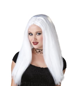 Hallow Scream Adult Witch Wig - White