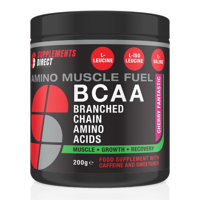 Supplements Direct Amino Muscle Fuel BCAA 200g - Cherry Fantastic