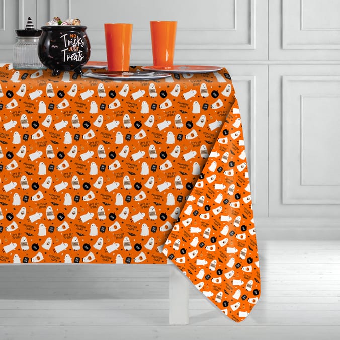Hallow Scream Wipe Clean Table Cover - Ghost