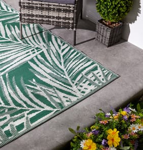 Jardin Garden Rug - Green Leaf