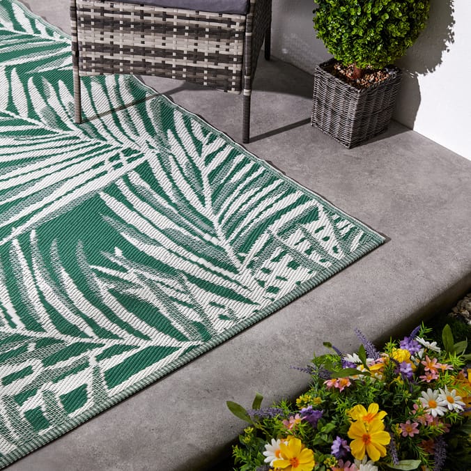 Jardin Garden Rug 150 x 240cm - Green Leaves