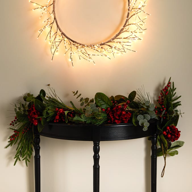 Festive Feeling 5ft Hydrangea Christmas Garland