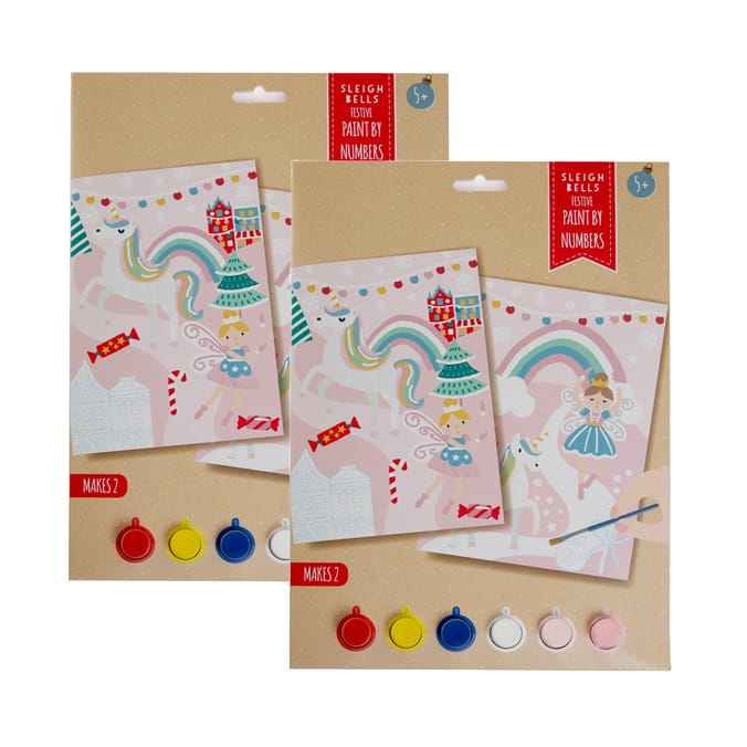 Sleigh Bells Paint By Numbers - Unicorn x2
