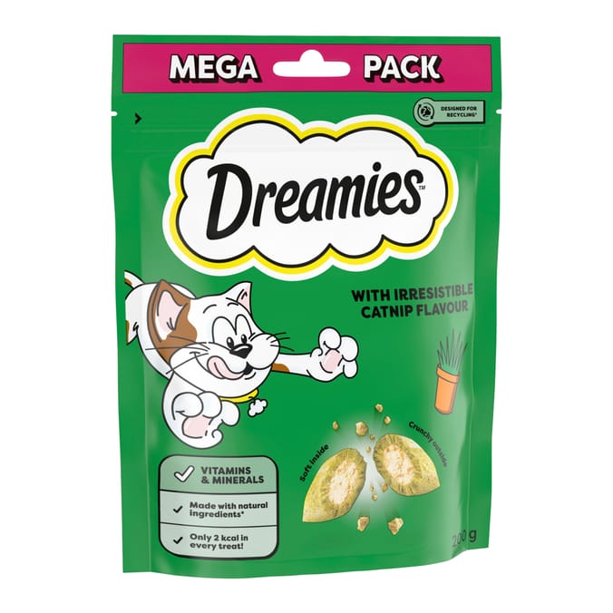 Dreamies Cat Treat Biscuits 200g - Catnip Flavour
