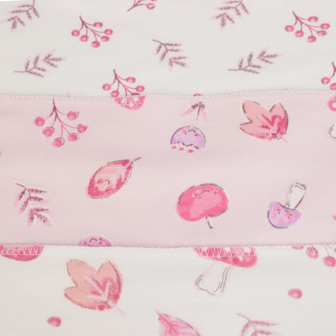 Pure Baby Bandana Bib 3 Pack - Pink