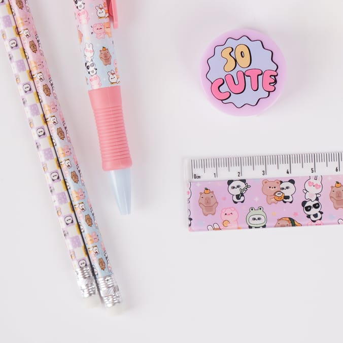 Kawaii Dreamer Plush Stationery Set - Panda
