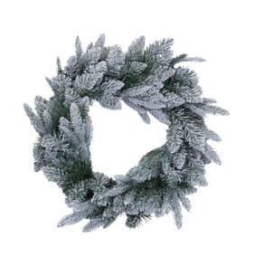 Festive Feeling 20" Pre-Lit Snowy Wreath