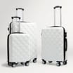 Salisbury Embossed Quilted Shell Suitcase Set Of 3