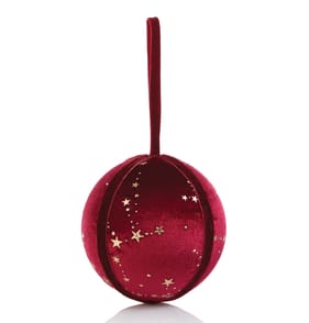 Elegance 10cm Velvet Bauble - Burgundy