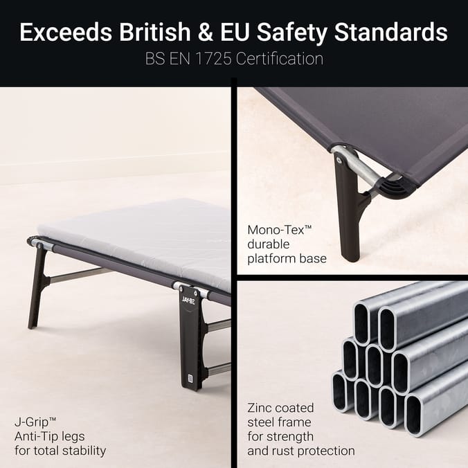 Jay-Be CE70 Compact Folding Bed with e-Fibre Mattress - Single