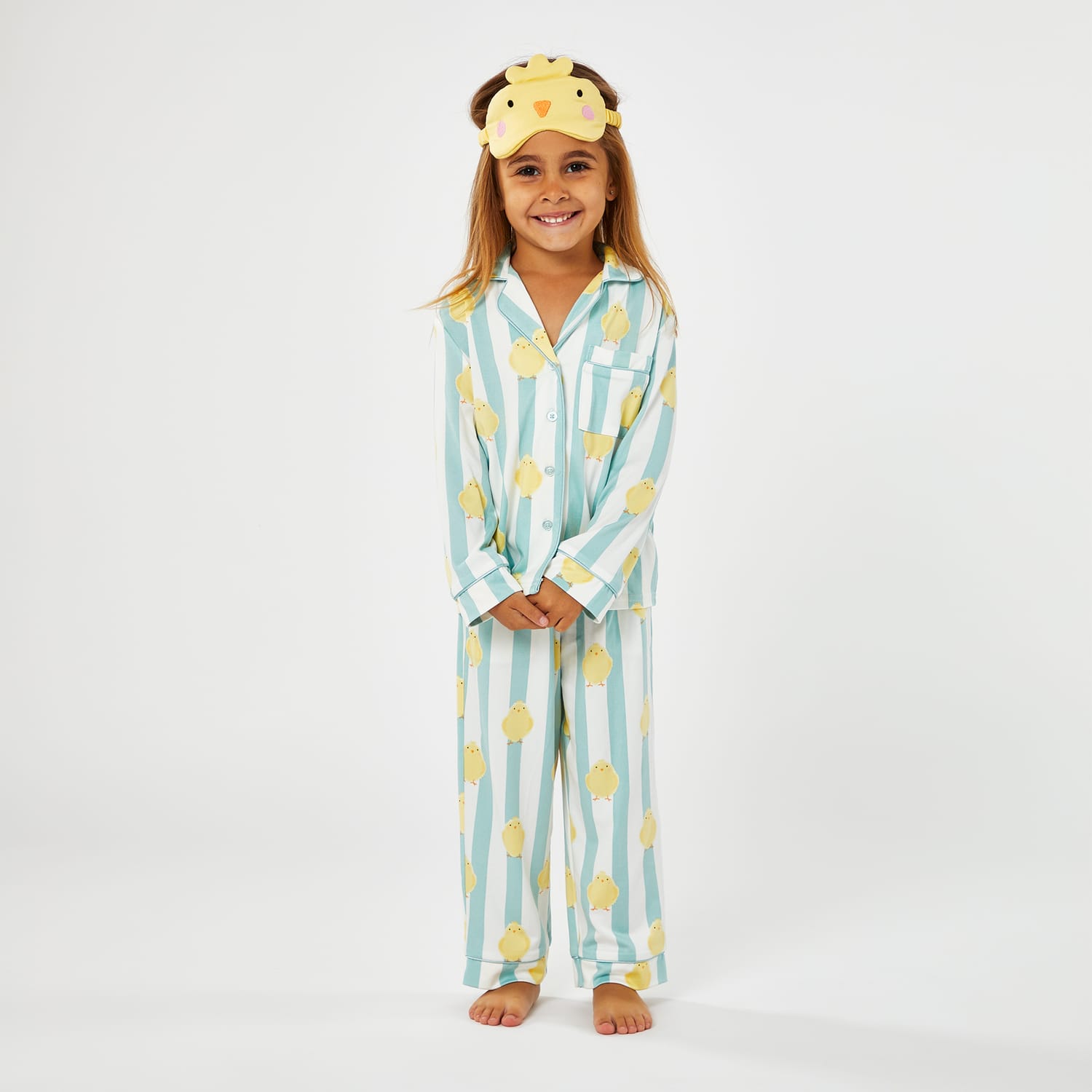 Originals Happy Easter Younger Kids Striped Chick Pyjamas | Home Bargains