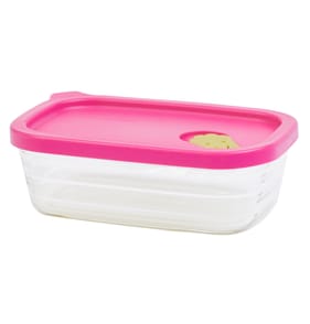 Lock & Lock 360ml Oven Glass Container With Lid - Pink