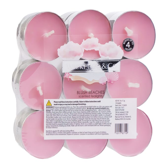 Wickford & Co Scented Tealights 18 Pack - Blush Beaches